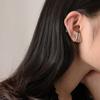 Серебристый Цвет Цепочка Кисточка Круглый Круг Без Прокола Клипса для Уха Кафф Модные Серьги Клипсы