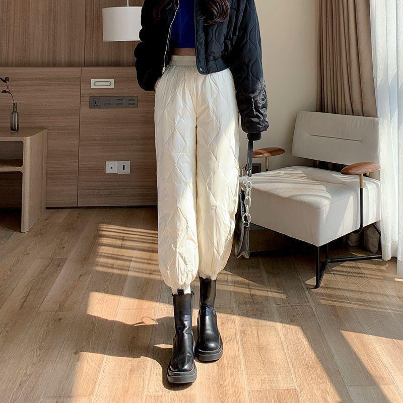 Толстая зимняя одежда для снега, ветрозащитная, джоггеры, пуховые, хлопковые, теплые, длинные, шаровары, повседневные