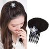 Flower Hair Base Pearl Bun Bump It Up Volume Hair Base Shiny Invisible Volume Hair Clip  Daily