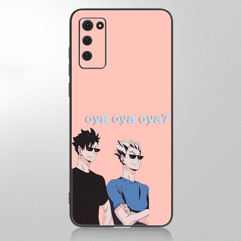 Чехол для волейбола с аниме Oya Haikyuu для Samsung Galaxy A12 A02S A22 A32 A52 A72 A71 A51 A41 A31 A21 A11 A50 A70 A20S, черный чехол