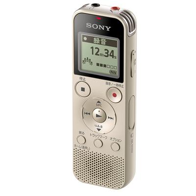 Sony Цифровой диктофон, 4 ГБ, Линейная PCM-запись, Встроенный FM-радиоприемник, Золотой, ICD-PX470F N, USB