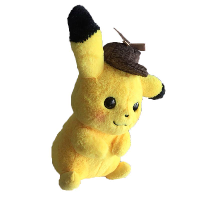 New Movie Pokemon Pikachu Detective Toy Soft Plush Figure Ideal Kids Gift