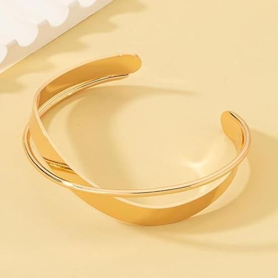 Двойной бесконечный витой крест минималистский открытый браслет-манжета Када для девочек и женщин