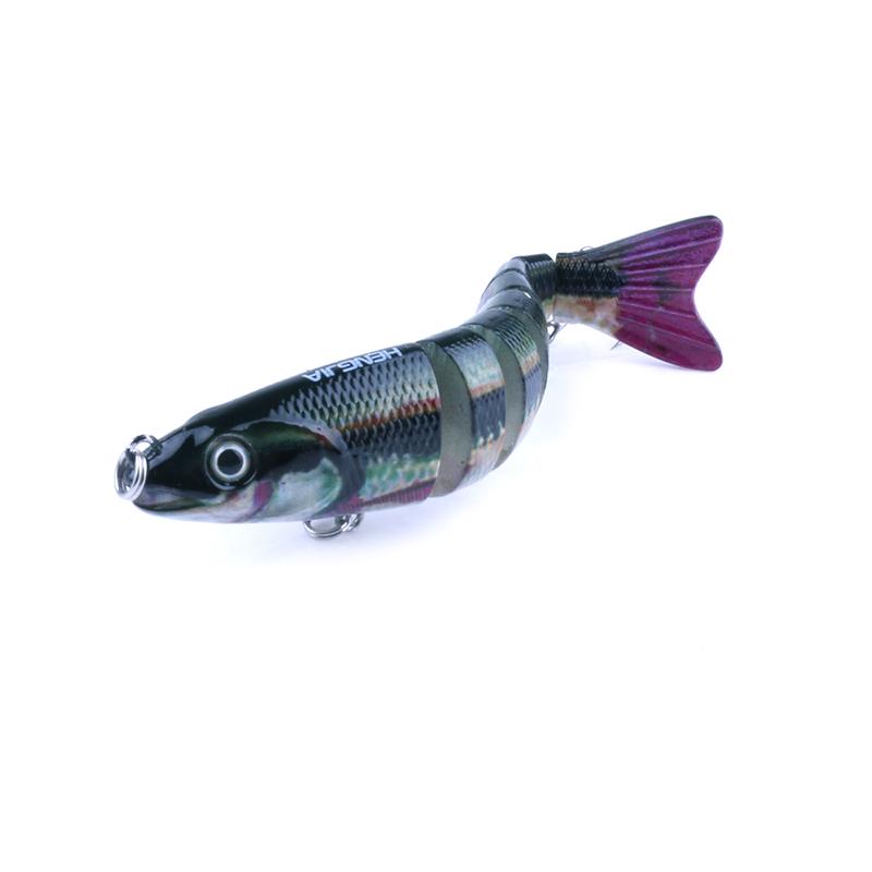 1 шт. HENGJIA приманки для гольяна без губ, 8-сегментная многошарнирная приманка для плавания для ловли окуня, форели, щуки