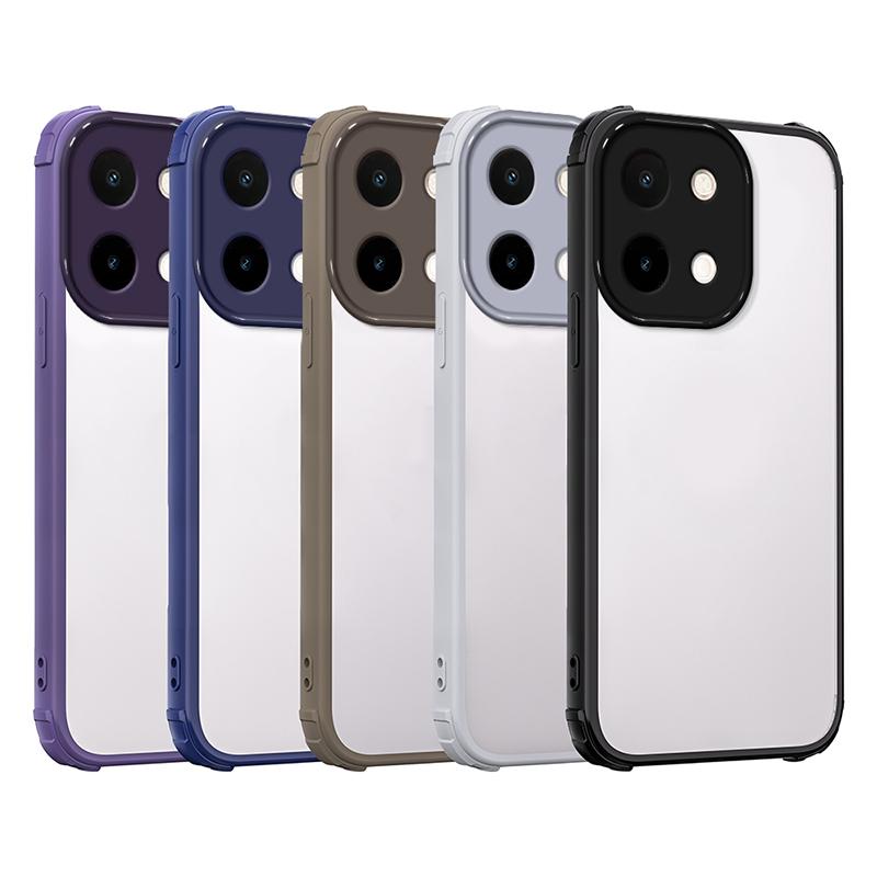 Роскошный прозрачный противоударный бронированный чехол для VIVO Y20 Y20A Y20I Y20S Y20G Y21T Y21S Y28 Y29 Y29S Прозрачный бампер Жесткая акриловая крышка