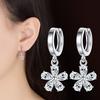 High Quality Earrings Elegant Silver Plated Earrings for Women Simple All-Match Ear Jewelry Sweet Pear Flower Earrings for Women
