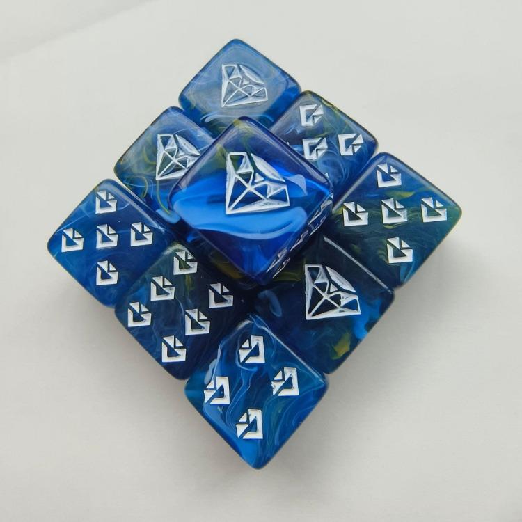 10pcs/lot D6 Dice 16mm Mixed Colours Polyhedral Dice 6-sided Entertainment Party Board Game Table Game Digital Dice for RPG DND