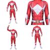 Vibrant Power Rangers Bodysuit Spandex Cosplay Costume For Unisex Kids And Adults