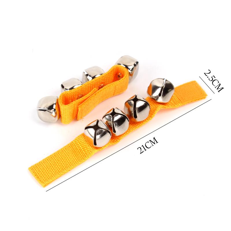 1 пара браслетов с бубенцами для детей, погремушки, игрушечные ударные, развивающие игрушки, носимые, нелегко деформируются, кольцо-бубенец Орф