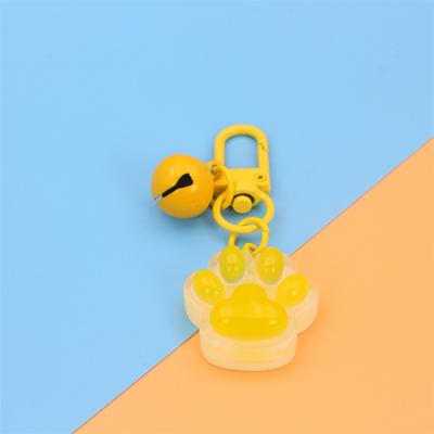 Креативная светящаяся 3D подвеска-брелок в виде кошачьей лапки Милый мультяшный брелок-кошачья лапка Изысканные аксессуары для украшения сумочки Подарки