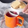 Керамическая чайная кружка, простая кофейная чашка с крышкой для печенья и фильтром, фарфоровая чайная чашка с цветком, офисная посуда для напитков, подарок