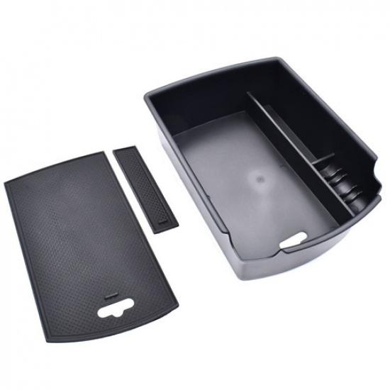 For 2020-2025 Kia Soul Black Center console Armrest Storage Box Tray Accessories