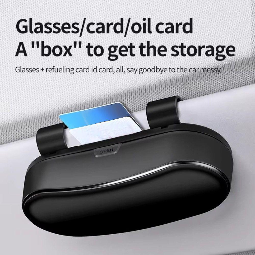 Buckle Mount Glasses Holder Multifunctional Car Sun Visor New Car Glasses Case