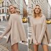Women's Clothing Plus Size Fashion Knitwear Sweater Sexy Pullover V-neck