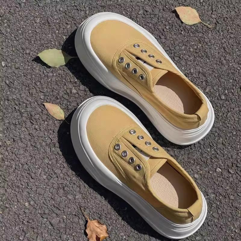 Breathable Foam Platform Canvas Shoes, Little White Shoes, Women's Summer and Autumn New Women's Shoes, Casual Versatile Board Shoes