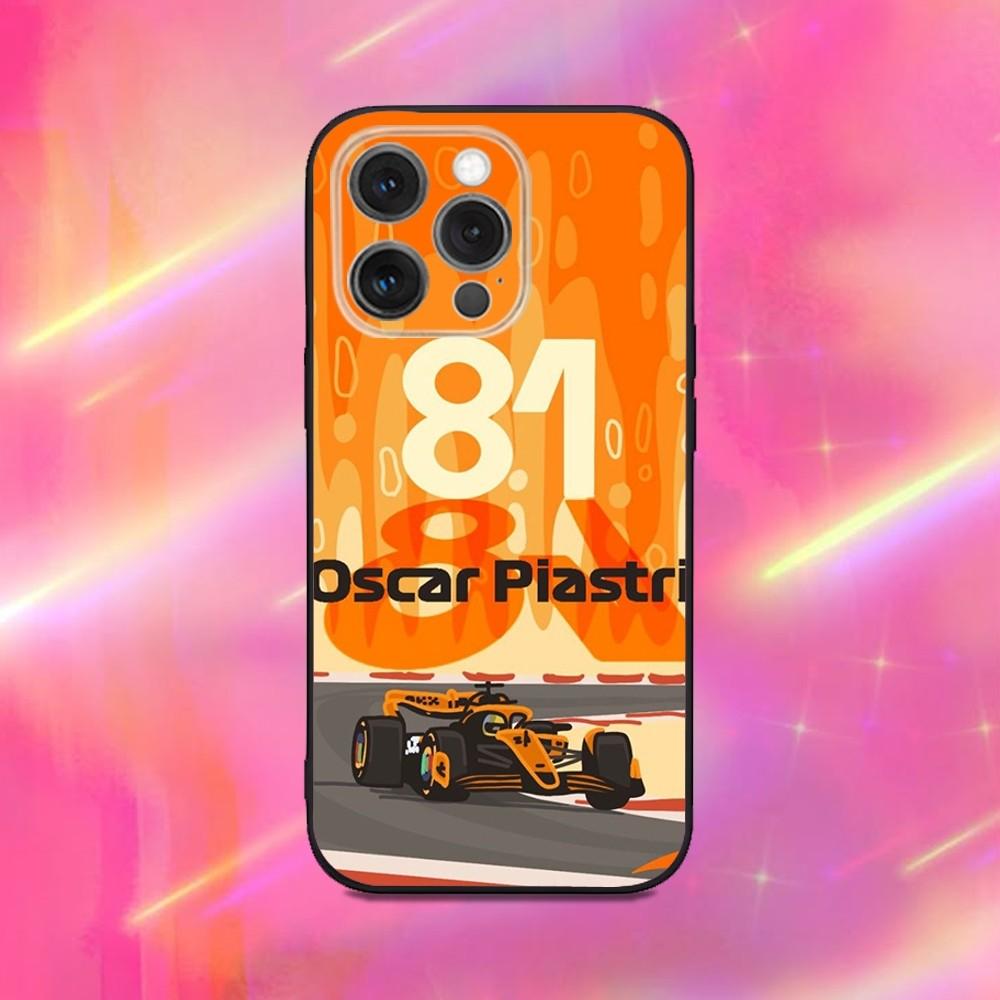 F1 81 O-Oscar P-Piastri Чехол для телефона для iPhone 16,15,14,13,12,11,Pro,Max,Plus,X,XS,XR,SE,8,7,Mini, Мягкий силиконовый черный чехол