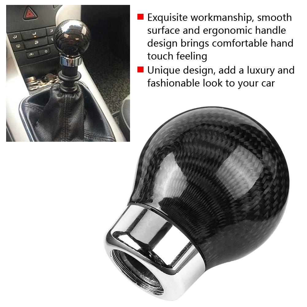 Car Modified Universal Gear Head True Carbon Fiber Gear Shift Knob Carbonized Gear Lever