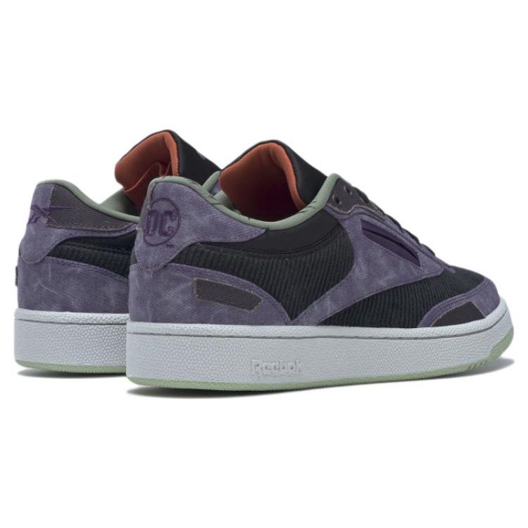 DC x Reebok Club C 85 Джокер Мужские Кроссовки Фиолетовый Фиолетовый-Оттенок Дух-Белый HQ4573