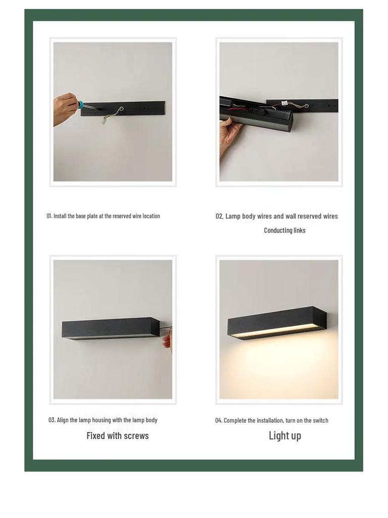 Водонепроницаемый уличный настенный светильник для патио или спальни - Минималистичный дизайн