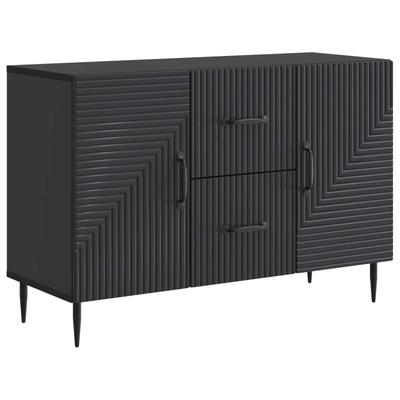 Sideboard Black 89 X 34.5 X 60 Cm Particleboard