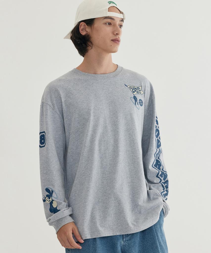 COVERNAT Multi-Graphic Long Sleeve Melange Gray