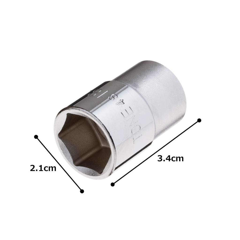 TONE Socket Drive Angle Width Across Flats 18mm (Hexagonal) 4S-18 12.7mm (1/2")