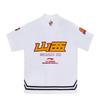 Li Ning CBA Series Shanxi Team Letter Loose Quick-Dry Polo Retro Shirt Short Sleeve Unisex Shirts White ATSUA15-1