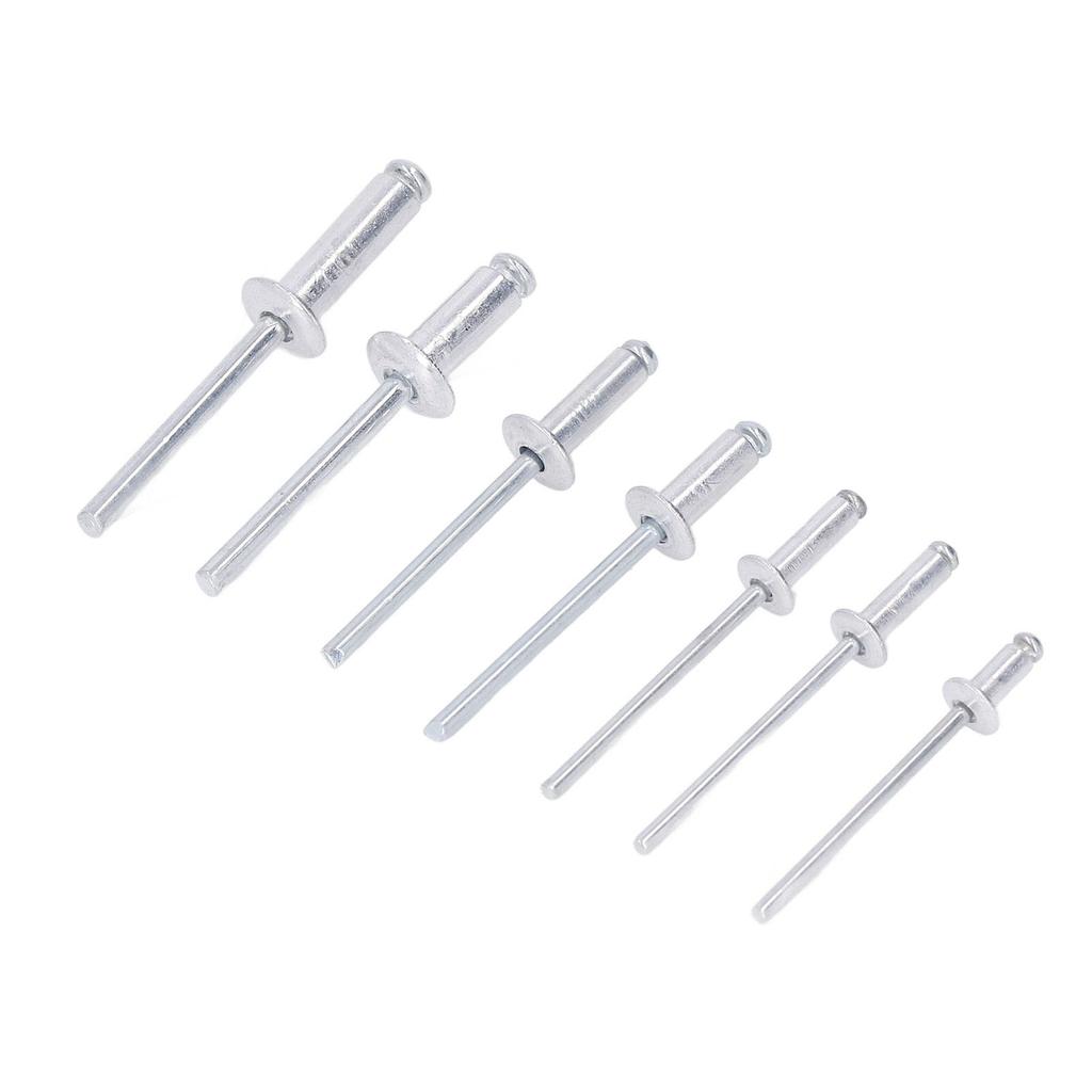 180Pcs Blind Rivet Flange Aluminium Alloy 6 Sizes Assortment Set Kit for Connection