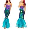 Sexy Mermaid Purple Long Perfect for Halloween R-Dream Costume, Dress, See-Through Skirt, (Size L)