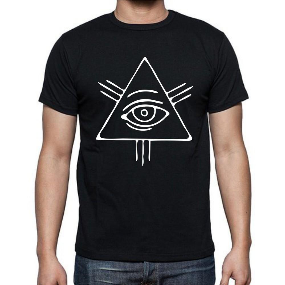 Иллюминаты Глаз Враг Треугольник Секретная Пирамида Вдохновение Смешная Футболка Футболка