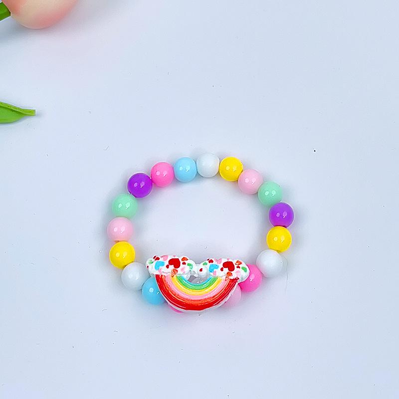 Мультяшный кулон-русалка, браслет из бусин для девочек