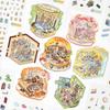 PET 3D Landscape Sticker Decompression Miniature Scene Collage DIY Cabin Scene Sticker  Children