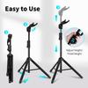 GUITTO Гитарная стойка складная регулируемая по высоте тренога стоячего типа устойчивая прочная для акустической/классической/электрической/басовой гитары GGS-06