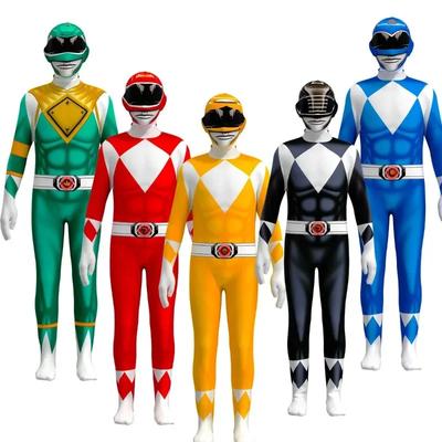 Fantasia Power Samurai Rangers Косплей Костюм Взрослый Morpher Mighty Morphin Супергерой Маска Комбинезон Зентаи Костюм Хэллоуин
