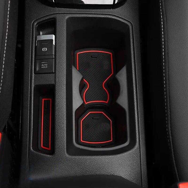 Для Volkswagen/Vw T-ROC T ROC TROC 2017 2018 подкладка для внутренних ворот, нескользящий коврик для чашки, противоскользящий коврик с дверной канавкой, 14 шт.