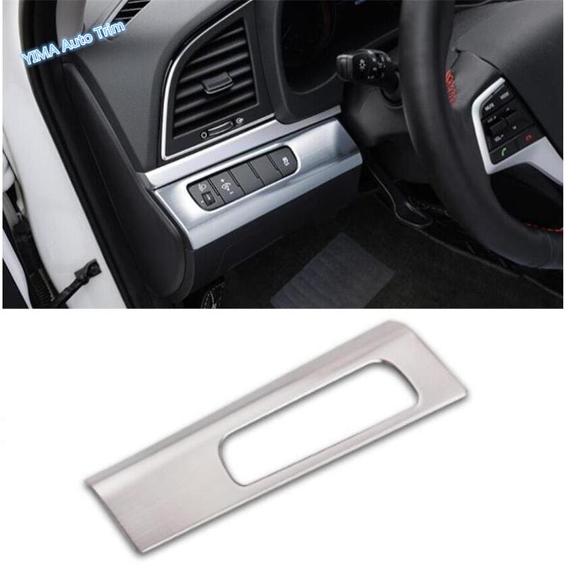 Auto Head Lights Headlight Lamp Switch Button Decoration Cover Trim For Hyundai Elantra 2016 - Stainless Steel Accessories