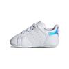 Белые переливающиеся детские кроссовки Stan Smith Crib Cloud-White Silver-Metallic CG6543
