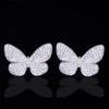 CMM Trendy Zirconia Chic Butterfly Shape Big Stud Earrings