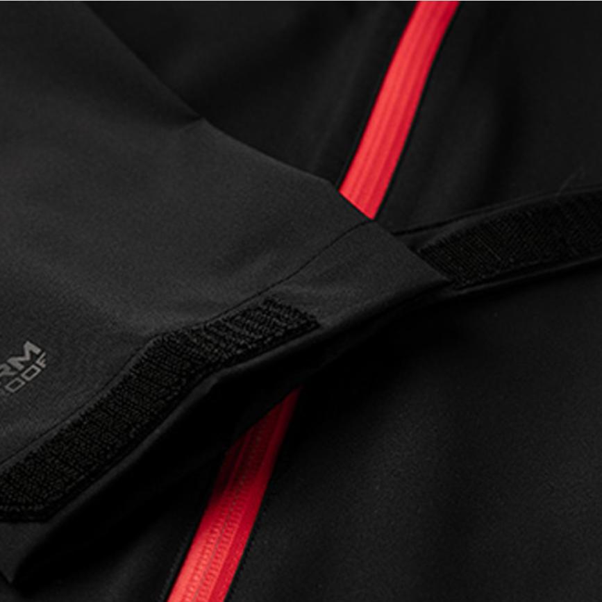 Under Armour Куртка мужская с логотипом Portrush Rain и цветным блоком, воротником-стойкой, черная 1352108-001