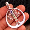 Подвеска «Древо жизни», подвеска «чакра», подвеска «Рэйки», кристалл, исцеляющий серебряный кулон, натуральный драгоценный камень, подвеска унисекс, ap4599