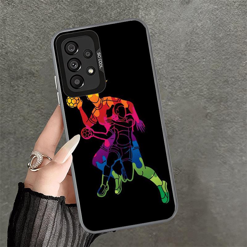 Handball Sport Soft Phone Case for Samsung A17 A16 A15 A14 A13 A57 A56 A55 A54 A53 A37 A36 A35 A34 A33 A26 A25 A24 A23 A52