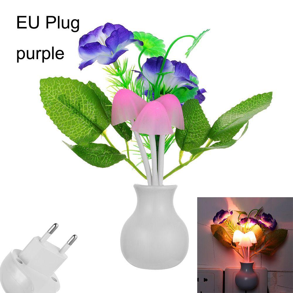 Bedroom Bed Lamp Home Decor Sensation LED Night Light Romantic Flowers Color Changing