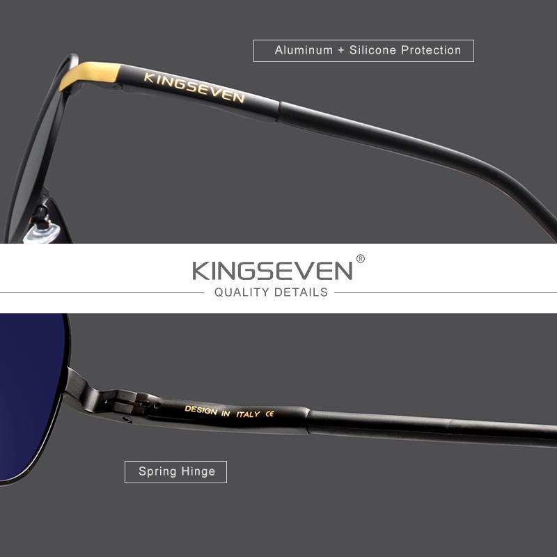 Kingseven Бренд 2019 мужские очки для вождения поляризованные солнцезащитные очки мужские и женские алюминиевые модные очки