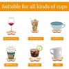 12 PCS Flower Cork Coaster for Drinks, Absorbent and Reble Non-Slip Heat Resistant Coffee Coasters, 100% Natural Cork 4 inch Flower Shape Farmhouse