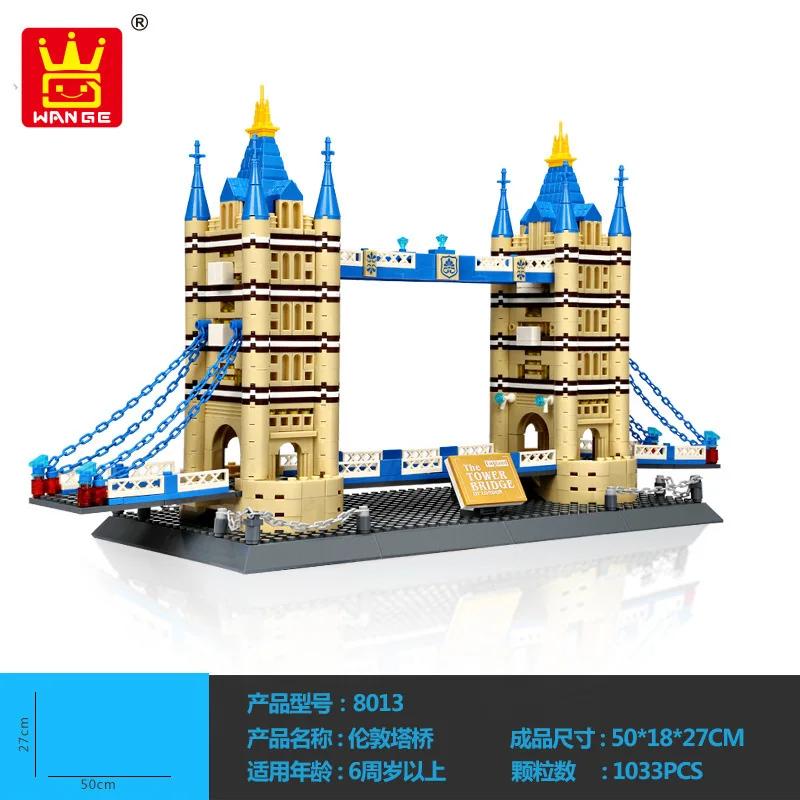 City World Famous Architecture Model Building Blocks Creative Eiffel Tower Taj Maha Villa House Bricks Toy for Children Adult