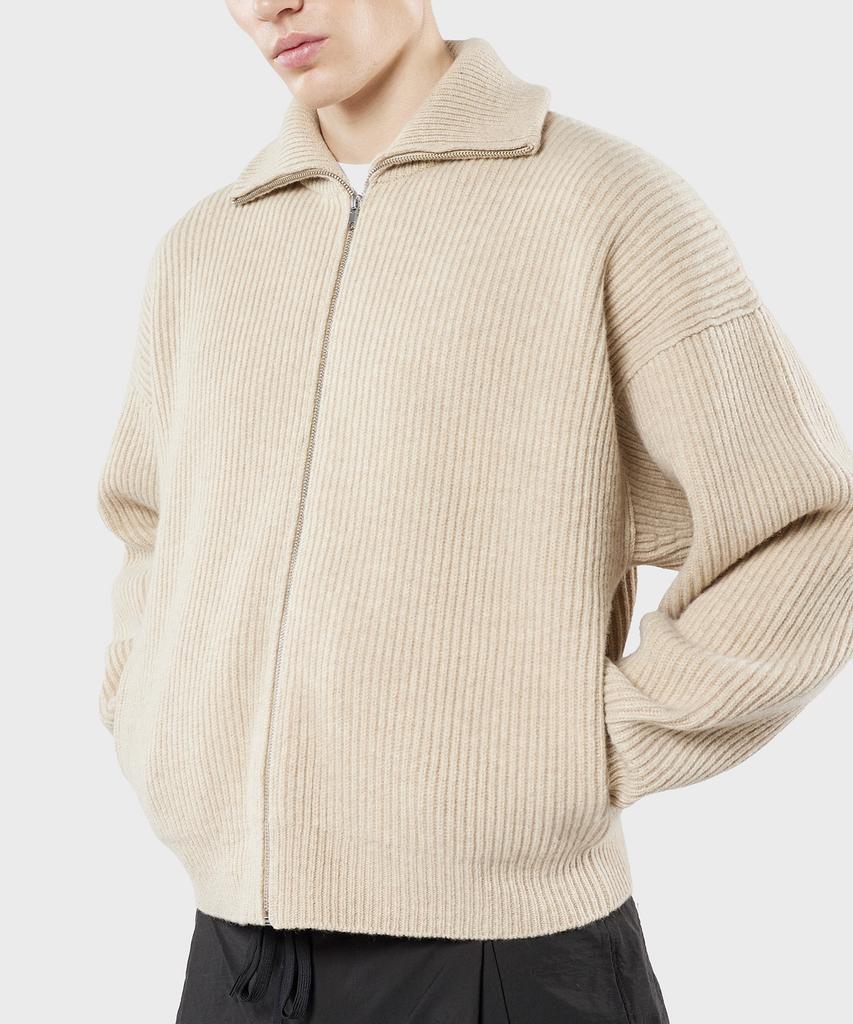66Noseu Bonnarstraetti Zip-Up Sweater Feather Grey 821