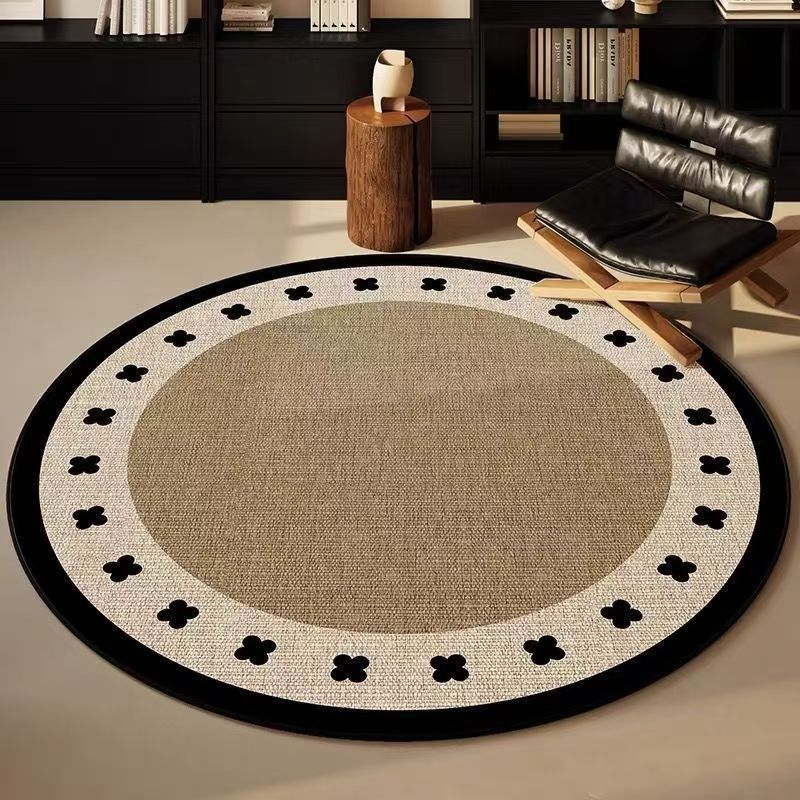 Circular Living Room Carpet Sofa Coffee Table Mat Study Room Swivel Chair Mat Bedroom Bedside Floor Mat