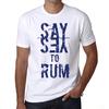 Men’s Vintage Tee Shirt Graphic T Shirt Say Yes To Rum White