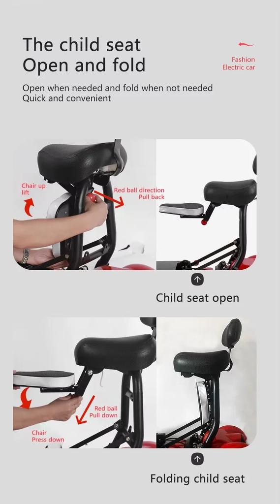 Eu New Escooter Scooter Long Range Mini 4 Wheel Folding Chinese Electric Luggage Electric Mobility Scooter for Seniors Invalids