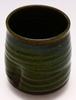Mino Ware "Oono Shigeyasu" Rice Bowl and Teacup, Capacity Approximately 270ml, Solid Oribe Pattern, Green, Made In Japan, 134-0051